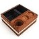 Kmise Natural Walnut Espresso Accessories Organizer Box Fits Espresso DistributorTamping Station BaseTamper Holder15L Coffee Grounds Box 58MM