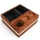 Kmise Natural Walnut Espresso Accessories Organizer Box Fits Espresso DistributorTamping Station BaseTamper Holder15L Coffee Grounds Box 58MM