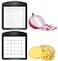 fullstar Fullstar Blade Replacement Set Only Compatible with Select Fullstar Vegetable Chopper Models 2pc Insert Set for Large Dice Potatoes Apples Small Dice Onions Tomatoes 39 x 44 inches