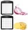 fullstar Fullstar Blade Replacement Set Only Compatible with Select Fullstar Vegetable Chopper Models 2pc Insert Set for Large Dice Potatoes Apples Small Dice Onions Tomatoes 39 x 44 inches