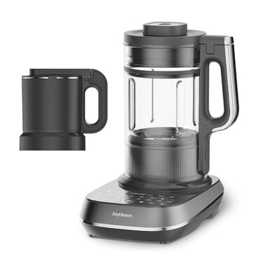 JOYDEEM Joydeem Soymilk Maker Machine Heated Blender with Grind Cup Low Noise Variable Frequency Brushless Motor 175L Capacity Black JDB1Pro