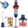 KOIOS 5in1 Hand Immersion Blender 12 Speed Adjustable Emulsifier Handheld Blender 1000W Copper Motor Stainless Steel Blade Hand Mixer with attachments Blue