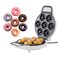 Chef Buddy Mini Donut Maker Durable Nonstick Easy to Use Mini Baking Machine Cooks 7 Mini Doughnuts at a Time Glazed Frosted with Sprinkles Nuts or Vegan Donuts More White