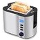 Elite Gourmet ECT2145 Extra Wide Slot 2Slice Toaster Bagel Function Reheat Defrost Cancel Functions 6 Toast Settings Builtin Warming Rack Countdown Timer Stainless Steel