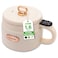 NutriChef 16 QT Portable Electric Rice Cooker Lunch Maker MultiFunctional NonStick Ceramic Coating Digital Control Panel 6 Cook Functions Rice Soup Stew Porridge More White
