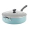 Farberware Cookstart DiamondMax Nonstick Jumbo Cooker with Lid and Helper Handle Dishwasher Safe 6 Quart Aqua