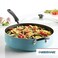 Farberware Cookstart DiamondMax Nonstick Jumbo Cooker with Lid and Helper Handle Dishwasher Safe 6 Quart Aqua