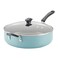 Farberware Cookstart DiamondMax Nonstick Jumbo Cooker with Lid and Helper Handle Dishwasher Safe 6 Quart Aqua