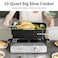 AUTUCU Slow Cooker 10Quart PFOAFree Ceramic Coating Oven Safe to 450F Keep Warm Function for Large Family Gatherings Includes Silicone Spoon