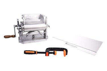 MEXIHCATL MERCHANDISE Tortilla PressMaker with Rollers Easy OneHanded Operation QuickRelease Clamp Setup Recipe Guide