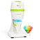 Nostalgia Electric Hawaiian TableTop Snow Cone Maker Shaved Ice Machine Includes 1 Reusable Plastic Cup and Ice Molds WhiteGreen