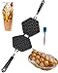 AeKeatDa Egg Waffle Maker Cake Maker with Silicone Brush for Home kitchen DIYBakeware and etcDIY Bubble Waffle MakerNonStick