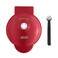 DASH Dash Deluxe Mini Waffle Maker Compact EasytoClean Breakfast Appliance Convenient Cord Wrap Cleaning Brush Included 4Inch Apple Red