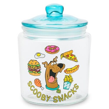 Silver Buffalo Scooby Doo Scooby Snacks Glass Cookie Snack Candy Jar with Lid Small