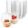 Eaasty 100 Pcs 2 Compartment Plastic Cupcake Containers Disposable Deep Cupcake Carrier Holder Box with Lids Stackable Clear Dessert Container for Muffin Pies Weddings Birthday Party