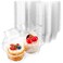 Eaasty 100 Pcs 2 Compartment Plastic Cupcake Containers Disposable Deep Cupcake Carrier Holder Box with Lids Stackable Clear Dessert Container for Muffin Pies Weddings Birthday Party