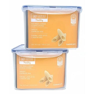 LocknLock Pack of 2 LOCK LOCK Airtight Rectangular Tall Food Storage Container 13187oz 1648cup