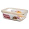 LocknLock LOCK LOCK Ovenglass Heat Resistant Square Glass Container with Steam Vent 423Cup