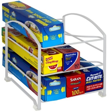 Deco Brothers Wrap Organizer Rack for Kitchen Cabinet White SmallStandard 212 BOX
