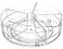 Home Intuition Round Plastic Lazy Susan Turntable Food Storage Container for Kitchen 5 Removable Bin 1 Pack