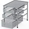 Simple Houseware Stackable 3 Tier Sliding Basket Organizer Drawer Silver