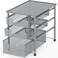 Simple Houseware Stackable 3 Tier Sliding Basket Organizer Drawer Silver