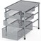 Simple Houseware Stackable 3 Tier Sliding Basket Organizer Drawer Silver