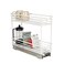 Household Essentials White Steel TwoTier SlideOut Organizer with Plastic Liners