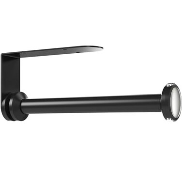 theaoo Under Cabinet Paper Towel Holder for Kitchen Easy OneHanded Tear Quick Release Knob for Easy Roll Loading WallMounted Dispenser SelfAdhesive or Drill Mounting Black Stainless Steel