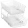 Simple Houseware 2 Tier Bathroom Organizer Tray PullOut Sliding DrawerUnderSink Storage Clear