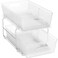 Simple Houseware 2 Tier Bathroom Organizer Tray PullOut Sliding DrawerUnderSink Storage Clear