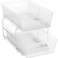 Simple Houseware 2 Tier Bathroom Organizer Tray PullOut Sliding DrawerUnderSink Storage Clear