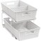 Simple Houseware 2 Tier Bathroom Organizer Tray PullOut Sliding Drawer Under Sink Storage White