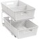 Simple Houseware 2 Tier Bathroom Organizer Tray PullOut Sliding Drawer Under Sink Storage White