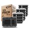 Freshware Meal Prep Containers 15 Pack 2 Compartment with Lids Food Storage Containers Bento Box BPA Free Stackable MicrowaveDishwasherFreezer Safe 28 oz Black
