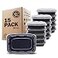 Freshware Meal Prep Containers 15 Pack 1 Compartment Food Storage Containers with Lids Bento Box BPA Free Stackable MicrowaveDishwasherFreezer Safe 28 oz