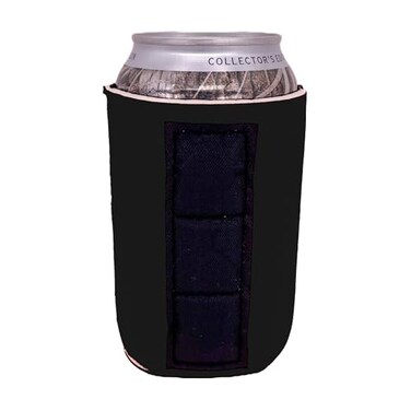 Coolie Junction Blank Magnetic Can Coolie 6 Pack Black