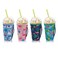 AJLTPA 4Pack Reusable Iced Coffee Sleeve Insulator Sleeves for Cold Drinks Beverages Neoprene Cup Sleeve With Handle for Most Coffee Fits 3032oz Large Cups Flamingo with handle