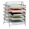 Mind Reader 5Tier Paper Tray Organizer Vertical Desktop File Storage Rack Office Metal Mesh Silver