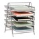 Mind Reader 5Tier Paper Tray Organizer Vertical Desktop File Storage Rack Office Metal Mesh Silver