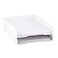 JAM Paper JAM PAPER Stackable Paper Trays White Desktop Document Letter File Organizer Tray 2Pack