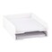 JAM Paper JAM PAPER Stackable Paper Trays White Desktop Document Letter File Organizer Tray 2Pack