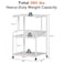 EasyCom Printer Stand Large 3 Tier Printer Table with Wheels Industrial Printer Storage Cart Rolling Printer Cart with Storage Shelf for Printer Scanner Fax Home Office Use White