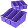 Storex Large Book Bin Interlocking Plastic Organizer for Home Office and Classroom Purple 6Pack 71117U06C