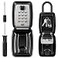 HUANLANG Key Lock Box for Outside 12Digit Combination Lock Box Waterproof Lockbox with CodeKey Hider Safe for Home Garage Office