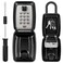 HUANLANG Key Lock Box for Outside 12Digit Combination Lock Box Waterproof Lockbox with CodeKey Hider Safe for Home Garage Office