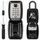 HUANLANG Key Lock Box for Outside 12Digit Combination Lock Box Waterproof Lockbox with CodeKey Hider Safe for Home Garage Office