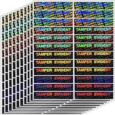 BCIOPE Tamper Evident Stickers Hologram Labels with Unique Sequential Number 25 x 05 240