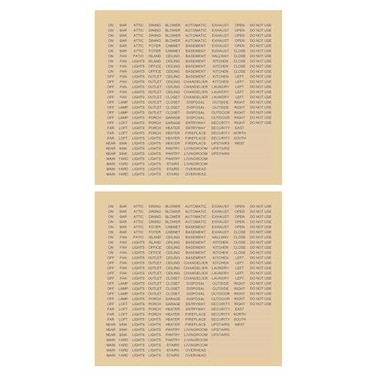 LT Easiyl 500Pcs Light Switch Label Sticker Clear Transparent with Text Includes 40 Blank Labels for Home Kitchen Bathroom Office School Stickers 221x206cm