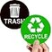 Besttile Recycle Sticker Garbage Recycling Decal Trash Can Bin Label 4 Inch Label Sign for Kitchen Pantry Office Organization Refuse Bin Waste Basket12 Pcs